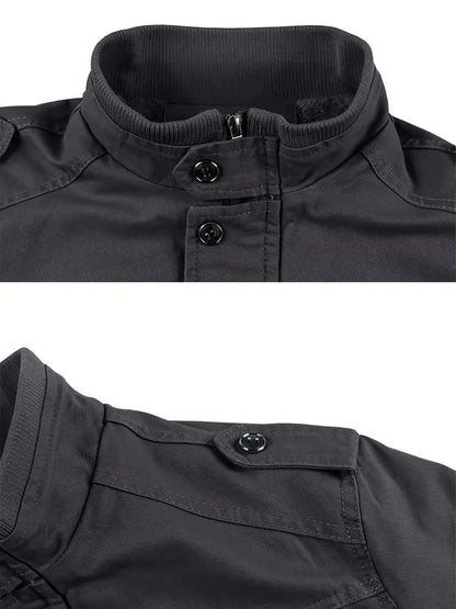 Men's Winter Cargo Jacket - Lightweight, Breathable, with Pockets