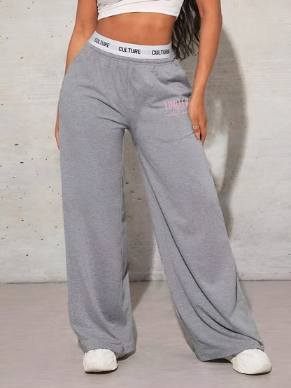 Culture Logo Sweatpants - Women's High-Waisted, Fall/Winter