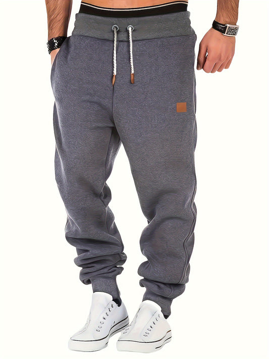 Drawstring Sweatpants, Men's Casual Joggers With Pockets For Winter Fall Running Jogging