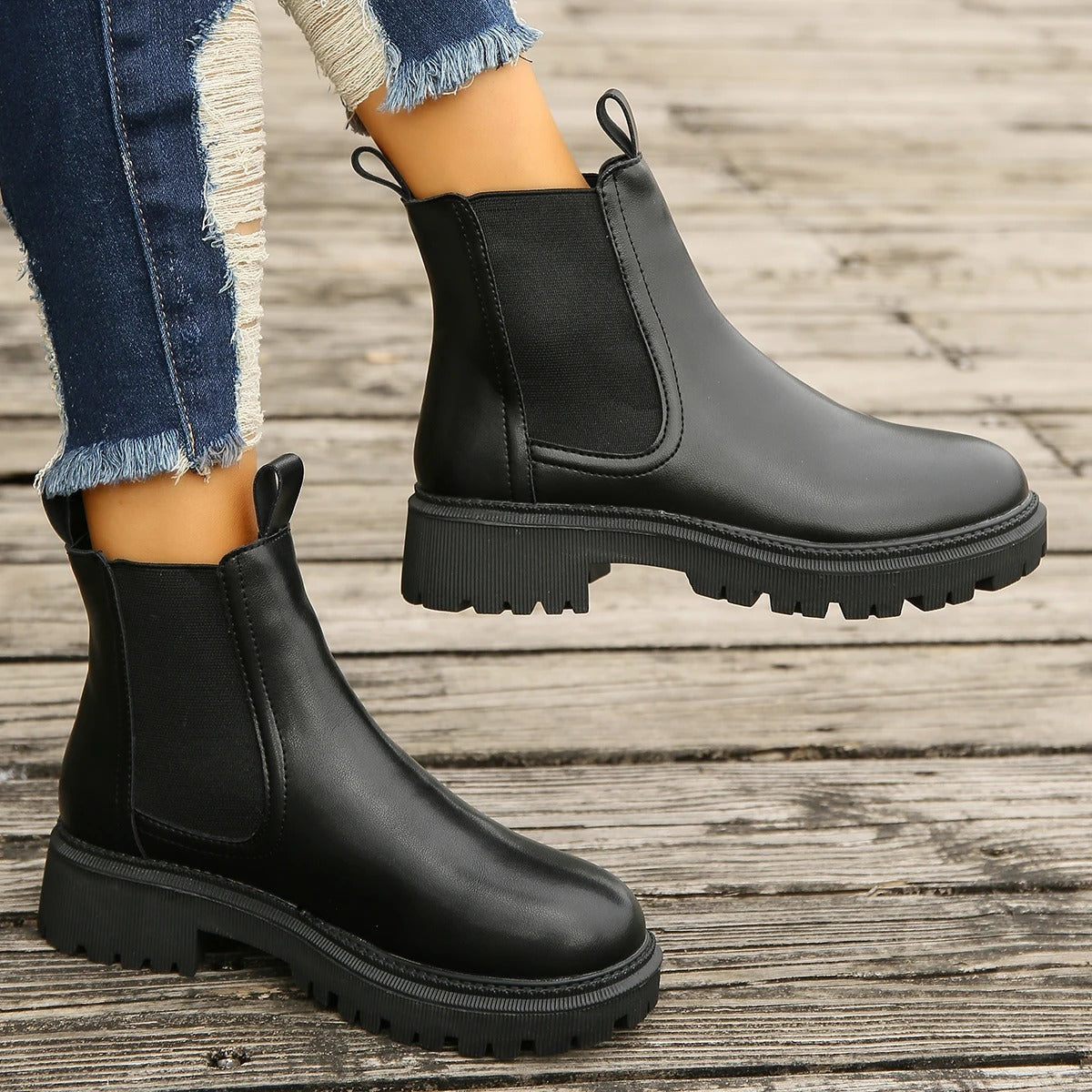 Aria™ - Stylish Vegan Leather Chelsea Boots