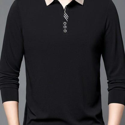 Men's Lightweight Long Sleeve Shirt - Breathable, Stretch Fabric for Golf & Business Casual Wear