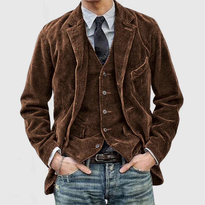 Miles™ - Stylish Vintage Blazer and Vest Set