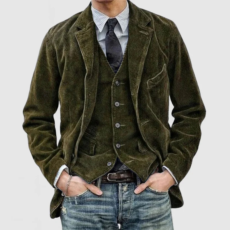 Miles™ - Stylish Vintage Blazer and Vest Set