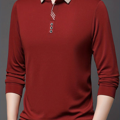 Men's Lightweight Long Sleeve Shirt - Breathable, Stretch Fabric for Golf & Business Casual Wear