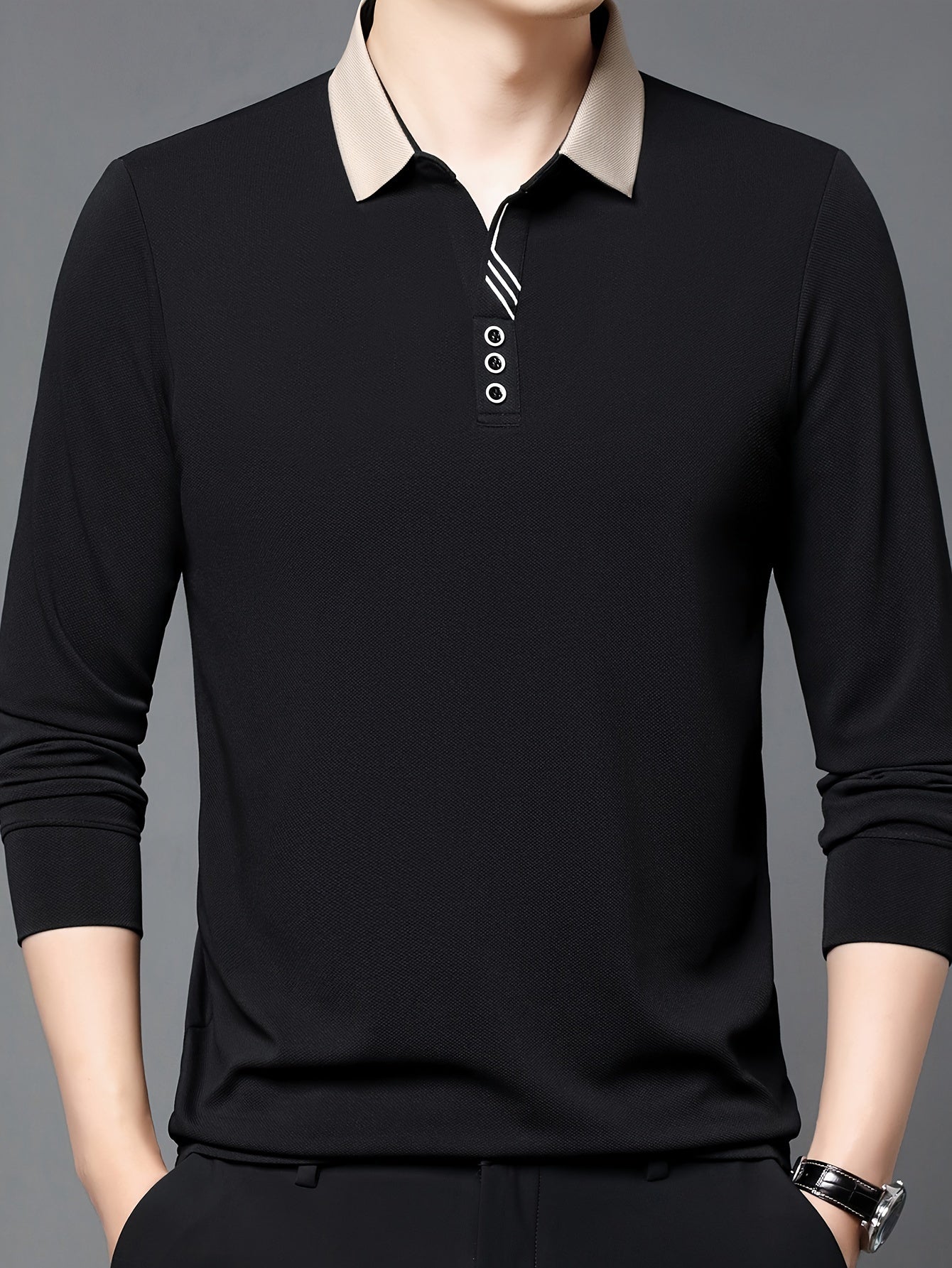 Men's Lightweight Long Sleeve Shirt - Breathable, Stretch Fabric for Golf & Business Casual Wear