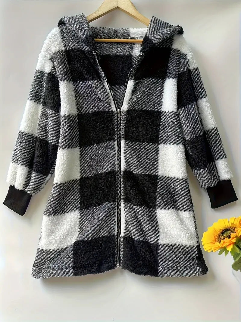 Mary® Cozy Plaid Jacket