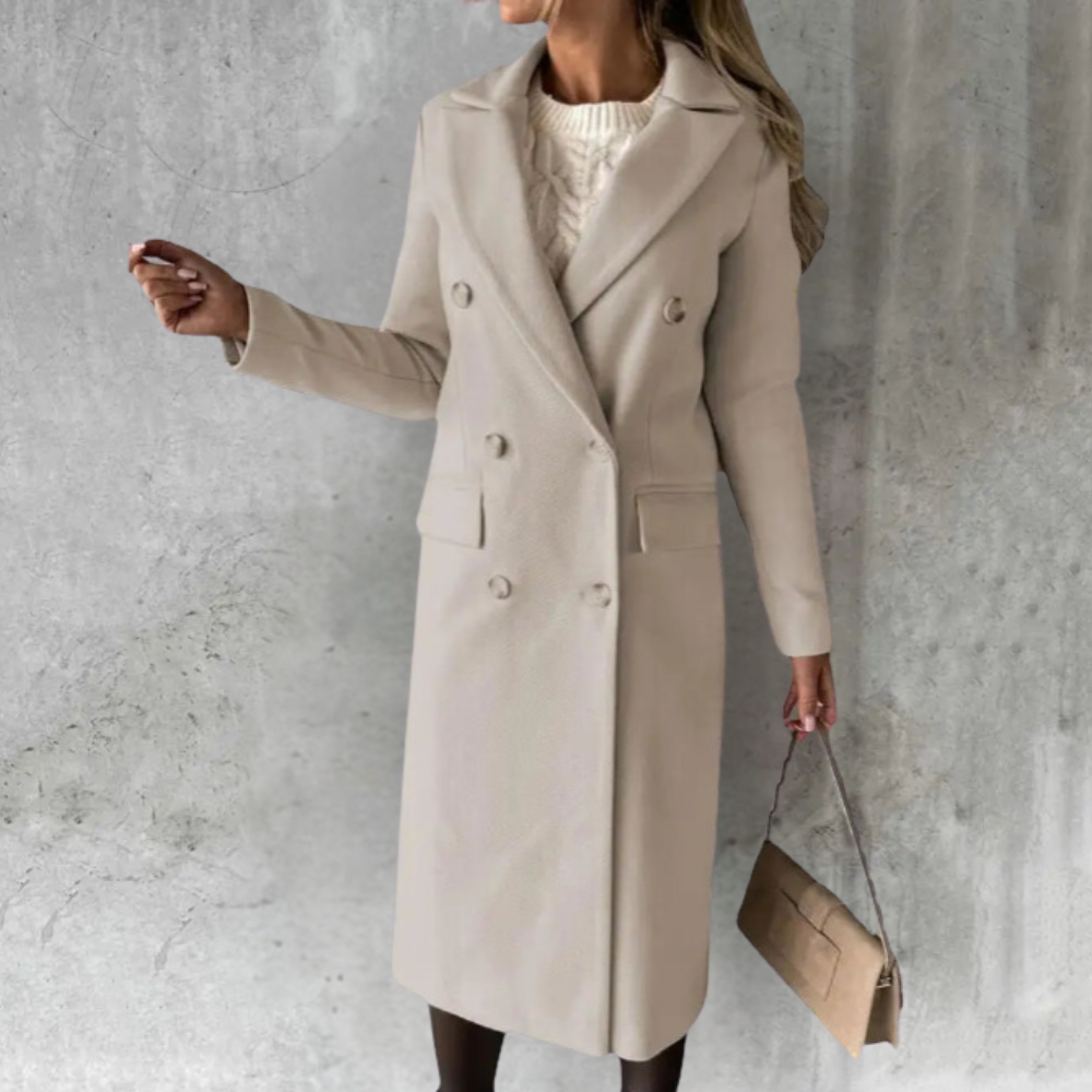 Judith® Elegant Wool Trenchcoat