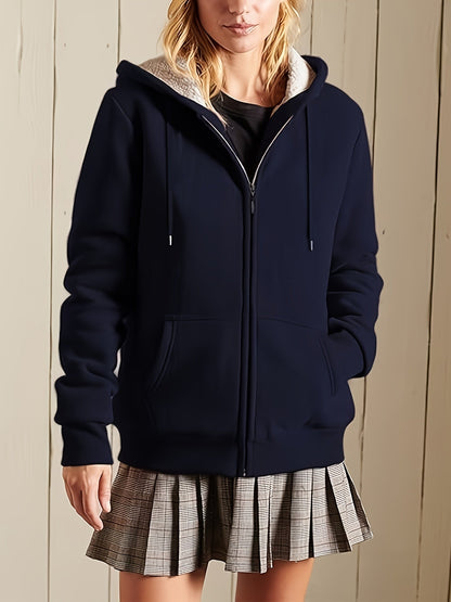 Women's Zip Up Sherpa Hoodie Jacket