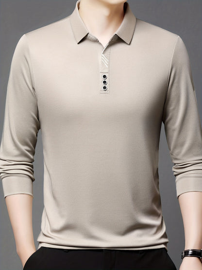 Men's Lightweight Long Sleeve Shirt - Breathable, Stretch Fabric for Golf & Business Casual Wear