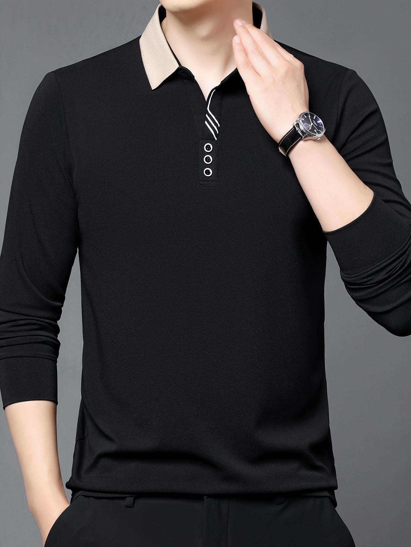 Men's Lightweight Long Sleeve Shirt - Breathable, Stretch Fabric for Golf & Business Casual Wear