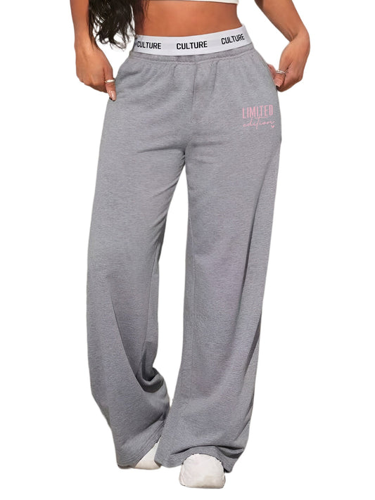 Limited Edition Culture Logo Women's Relaxed High-Waisted Sweatpants - Fall/Winter Collection