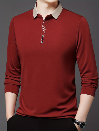 Men's Lightweight Long Sleeve Shirt - Breathable, Stretch Fabric for Golf & Business Casual Wear