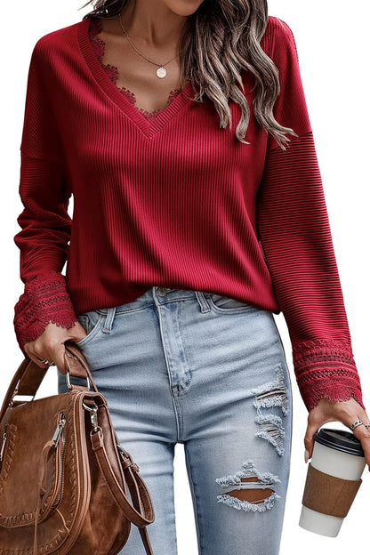 Olivia™ - Stylish V-Neck Long-Sleeved Knitted Sweater