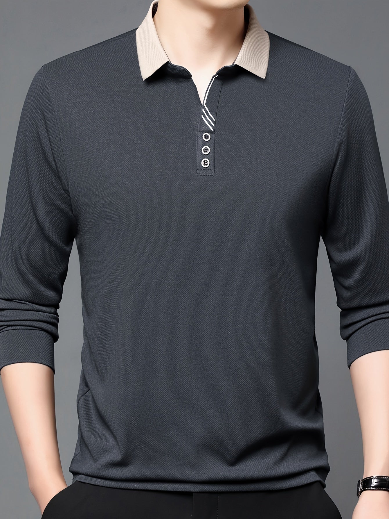 Men's Lightweight Long Sleeve Shirt - Breathable, Stretch Fabric for Golf & Business Casual Wear