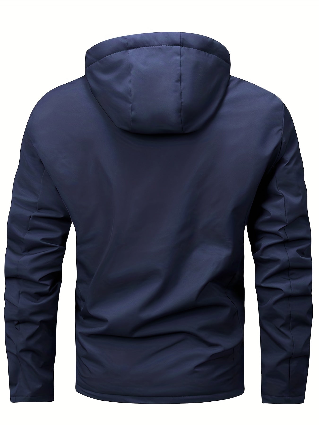 Warm Fleece Hooded Jacket, Men's Casual Winter Jacket Coat For Outdoor Activities