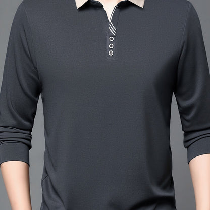 Men's Lightweight Long Sleeve Shirt - Breathable, Stretch Fabric for Golf & Business Casual Wear