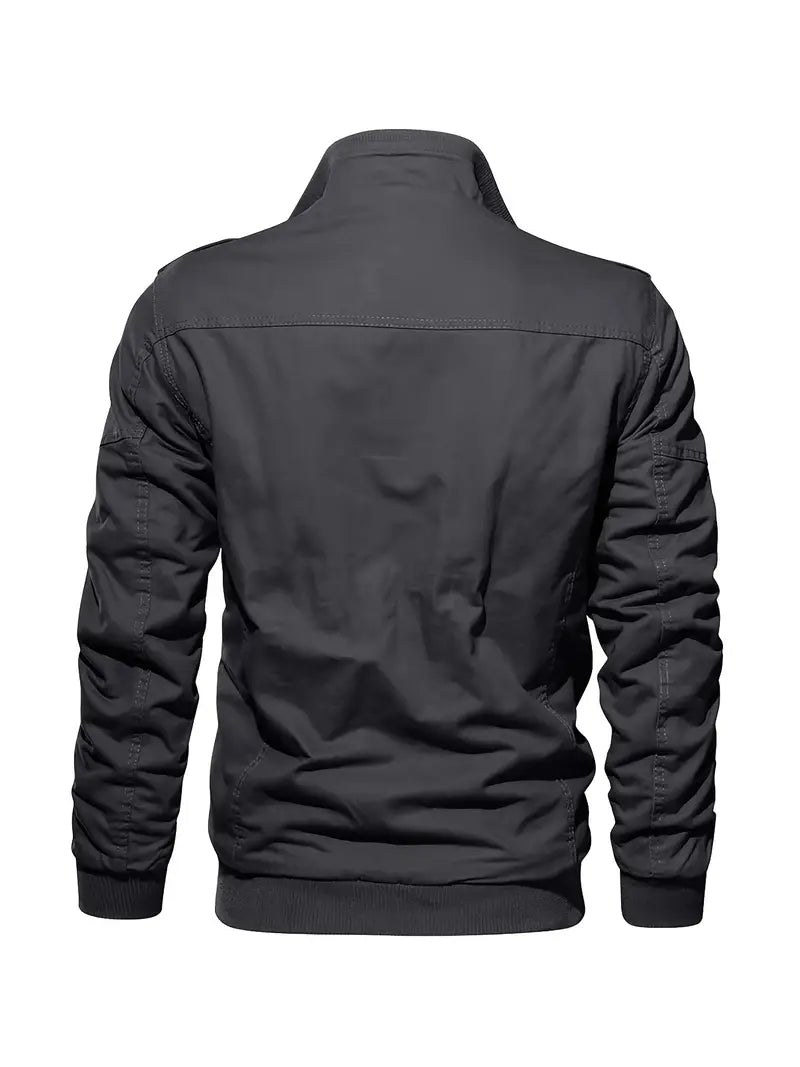 Men's Winter Cargo Jacket - Lightweight, Breathable, with Pockets