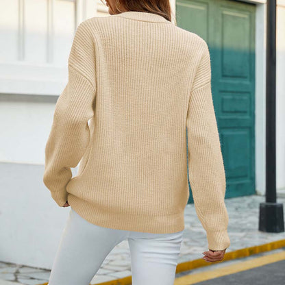 LOLA | ELEGANT CABLE KNIT CASUAL SWEATER