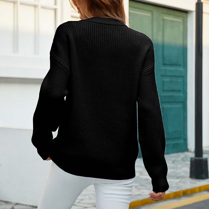 LOLA | ELEGANT CABLE KNIT CASUAL SWEATER