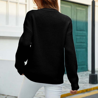 LOLA | ELEGANT CABLE KNIT CASUAL SWEATER