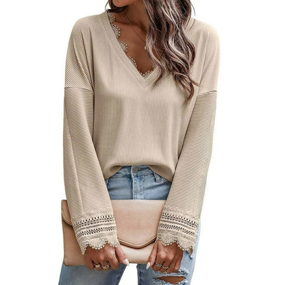 Olivia™ - Stylish V-Neck Long-Sleeved Knitted Sweater