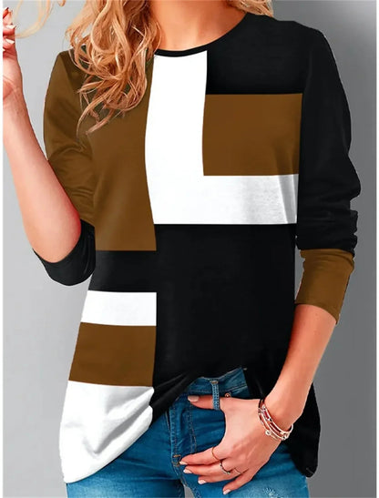 Aubrey™ - Vintage Comfy Color Block Sweatshirt