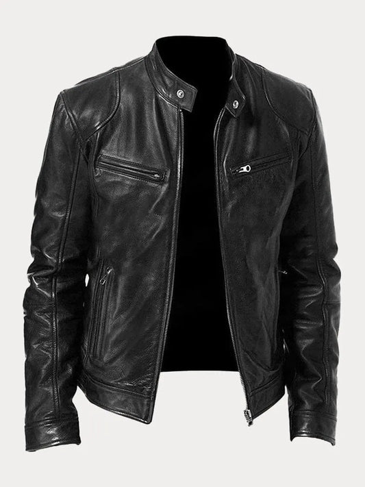 Owen™ - Stylish Casual Vegan Leather Jacket