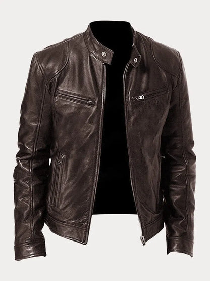 Owen™ - Stylish Casual Vegan Leather Jacket