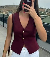 Only vest - Wine Red