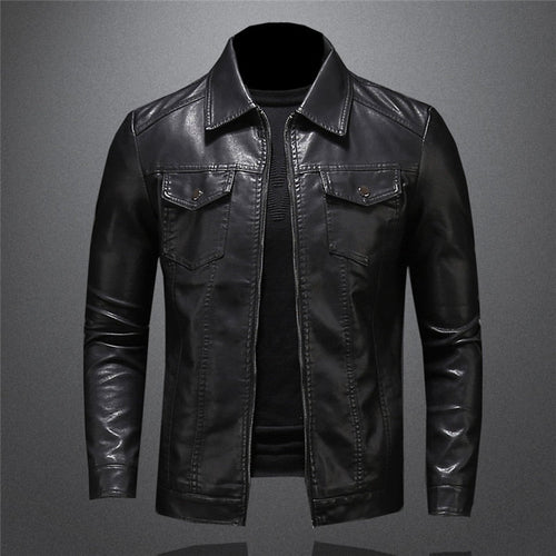 Caleb™ - Classic Comfortable Leather Jacket