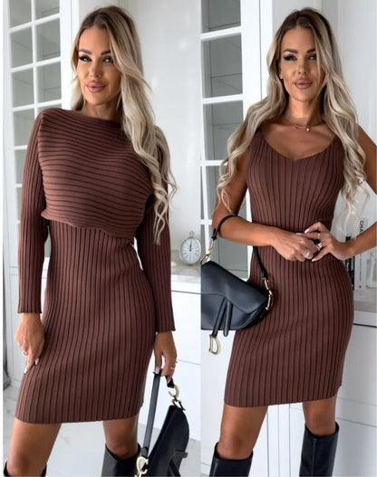 Scarlett™ -Stylish Two-piece Set (Dress and Sweater)