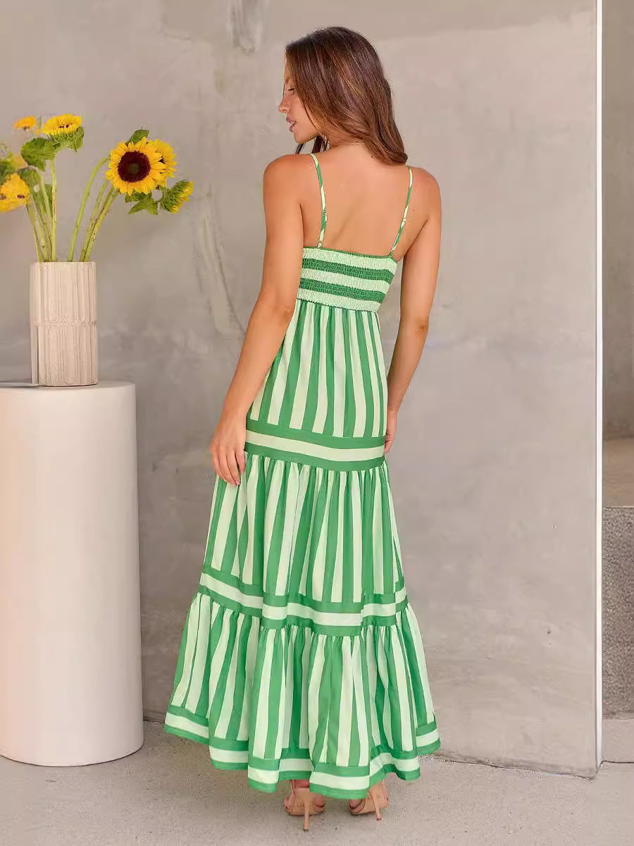 Victoria™ - Stylish Striped Summer Maxi Dress