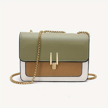 Fashion Flap Shoulder Bag, Women's Buckle Decor Crossbody Purse With Wide Strap