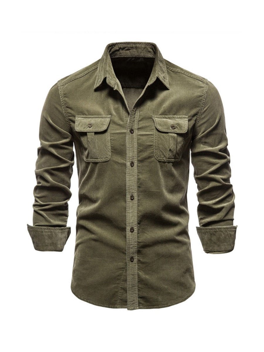 Samuel™ - Classic Comfortable Multi-Pocket Corduroy Long Sleeve Shirt