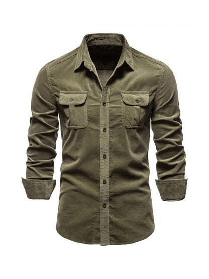 Samuel™ - Classic Comfortable Multi-Pocket Corduroy Long Sleeve Shirt