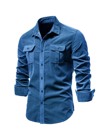 Samuel™ - Classic Comfortable Multi-Pocket Corduroy Long Sleeve Shirt