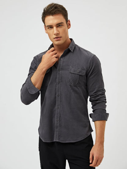 Samuel™ - Classic Comfortable Multi-Pocket Corduroy Long Sleeve Shirt