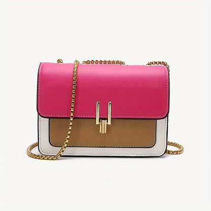 Fashion Flap Shoulder Bag, Women's Buckle Decor Crossbody Purse With Wide Strap