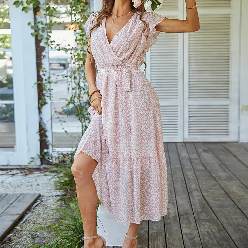 Zoe™ - Comfortable Floral Wrap Belt Summer Dress