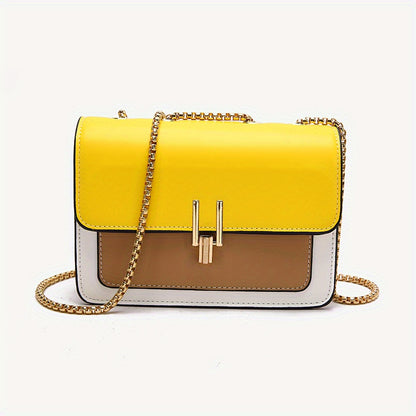 Fashion Flap Shoulder Bag, Women's Buckle Decor Crossbody Purse With Wide Strap