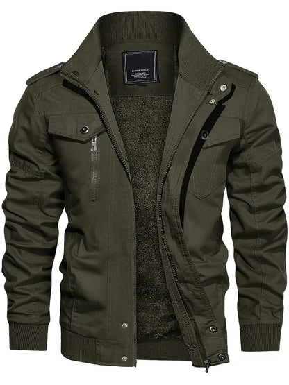 Men's Winter Cargo Jacket - Lightweight, Breathable, with Pockets