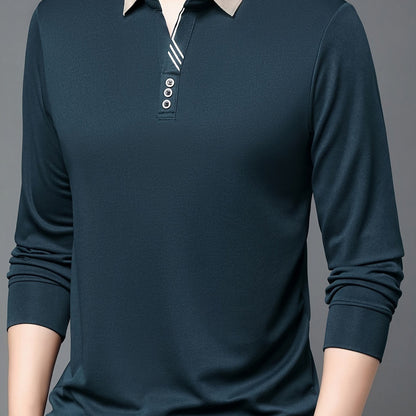 Men's Lightweight Long Sleeve Shirt - Breathable, Stretch Fabric for Golf & Business Casual Wear