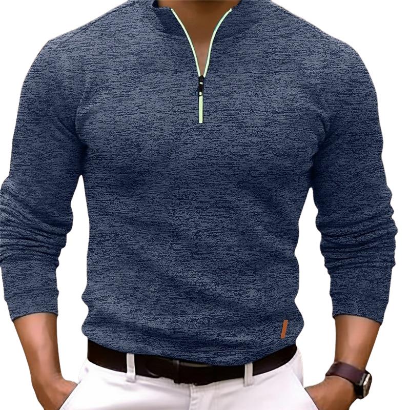 Liam™ - Stylish Stand Collar Long Sleeve Polo Shirt